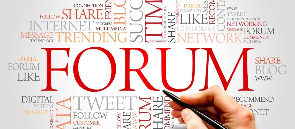 Forum word cloud, business concept